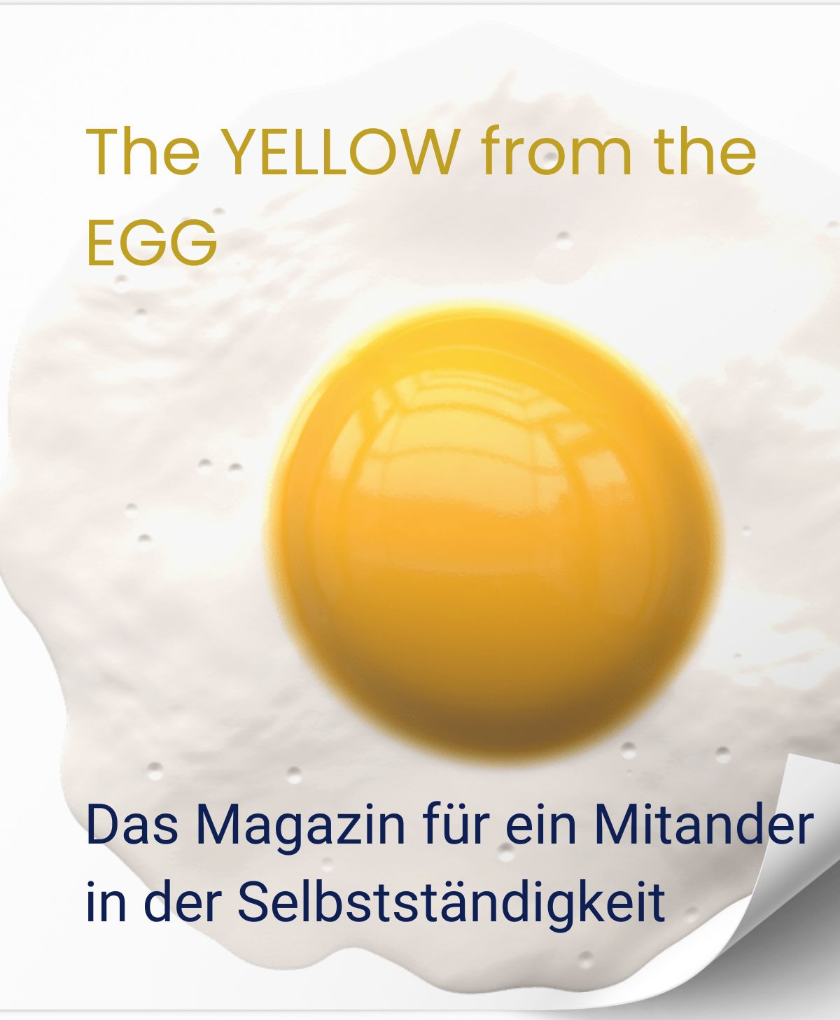 Sibillek- News-Magazin. Foto zeigt Spiegelei und Überschrift The Yellow from the Egg